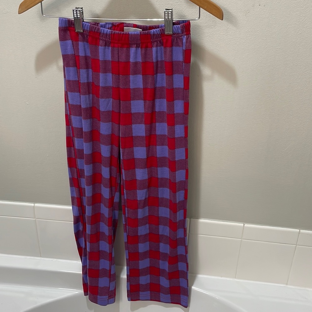 Hanna Andersson Large Plaid Pajama Pants Sz 140